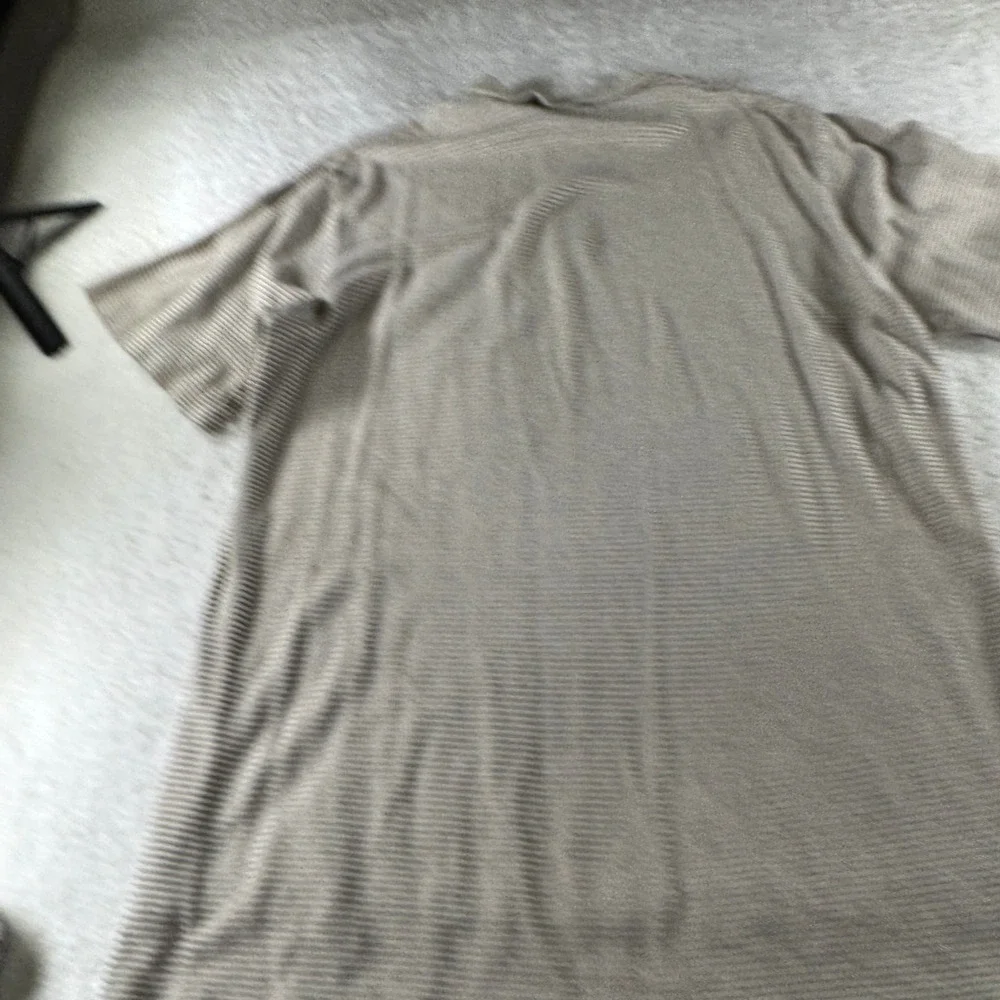 Vintage Polo Ralph Lauren Polo Golf Shirt Pony Pocket Striped Tan Black‎ XL Men